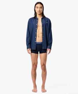 BOXERS 3 PACK TRUNK COTTON STRETCH AZUL MARINO