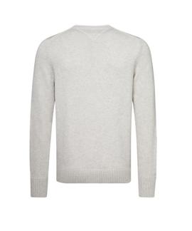 LOGO CNECK SWEATER REGULAR FIT WHISPER WHITE HEAT.