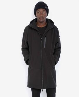 CHAQUETA LARGA KALVIN SOFTSHELL NEGRO