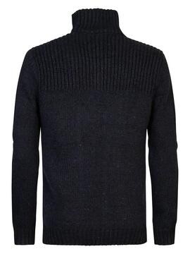 JERSEY DE PUNTO TRENZADO DIOMEDE AZUL MARINO JASPEADO