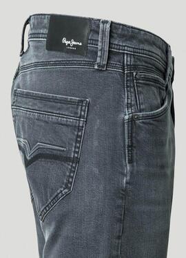 PANTALÓN VAQUERO SPIKE SLIM TAPER UM5 MID RISE DENIM GRIS OS