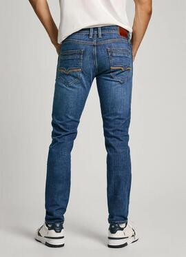 PANTALÓN VAQUERO SPIKE SLIM TAPER DU6 MID RISE DENIM AZUL