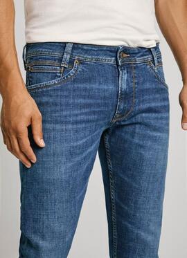 PANTALÓN VAQUERO SPIKE SLIM TAPER DU6 MID RISE DENIM AZUL
