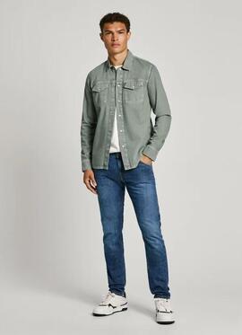 PANTALÓN VAQUERO SPIKE SLIM TAPER DU6 MID RISE DENIM AZUL