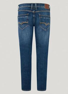 PANTALÓN VAQUERO SPIKE SLIM TAPER DU6 MID RISE DENIM AZUL