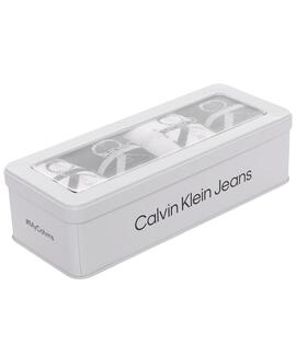 CALCETINES CKJ MEN SOCK 4 PAIR GIFTBOX MONOGRAM BLACK COMBO