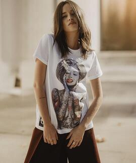 CAMISETA UNISEX MARILYN ETERNITY LOVE BLANCA