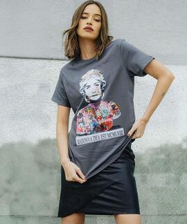 CAMISETA UNISEX MADONNA DEA EST GRIS