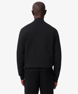 SUDADERA DE FELPA LACOSTE CUELLO ALTO CON CREMALLERA NEGRA