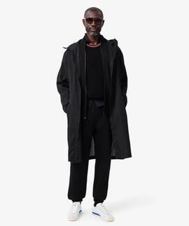 SUDADERA DE FELPA LACOSTE CUELLO ALTO CON CREMALLERA NEGRA