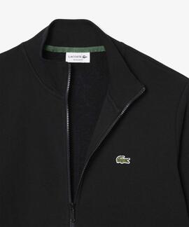 SUDADERA DE FELPA LACOSTE CUELLO ALTO CON CREMALLERA NEGRA