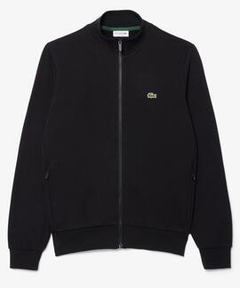 SUDADERA DE FELPA LACOSTE CUELLO ALTO CON CREMALLERA NEGRA