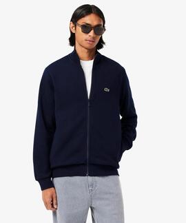 SUDADERA DE FELPA LACOSTE CUELLO ALTO CON CREMALLERA AZUL MA