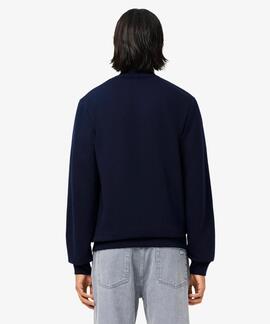 SUDADERA DE FELPA LACOSTE CUELLO ALTO CON CREMALLERA AZUL MA