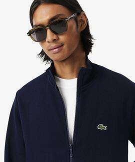 SUDADERA DE FELPA LACOSTE CUELLO ALTO CON CREMALLERA AZUL MA