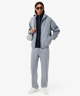 SUDADERA DE FELPA LACOSTE CUELLO ALTO CON CREMALLERA AZUL MA