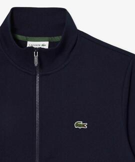SUDADERA DE FELPA LACOSTE CUELLO ALTO CON CREMALLERA AZUL MA