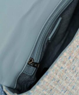 BOLSO TWEED CELESTE