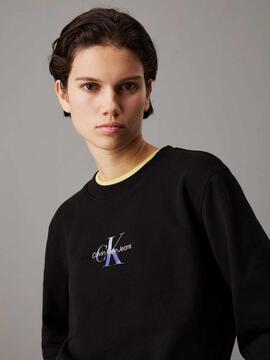SUDADERA CK REGULAR FIT CON MONOGRAMA GRADIENTE NE