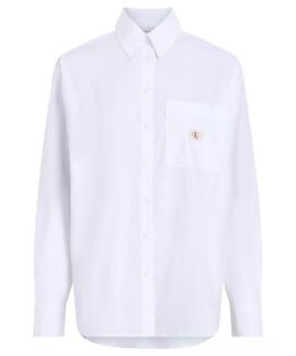 CAMISA CK HOLGADA DE POPELÍN BLANCO