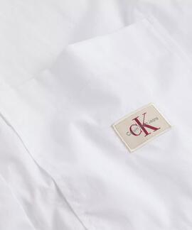CAMISA CK HOLGADA DE POPELÍN BLANCO