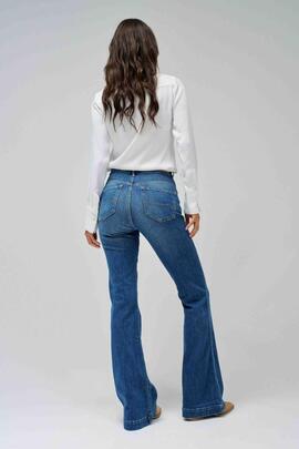 PANTALÓN VAQUERO FAITH FLARE PUSH IN EN DENIM AZUL