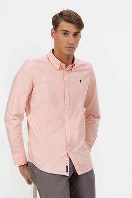 CAMISA OXFORD CUELLO BOTÓN NARANJA