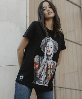 CAMISETA UNISEX MARILYN ETERNITY LOVE NEGRA