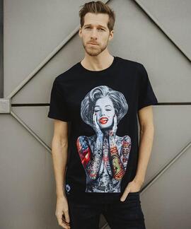 CAMISETA UNISEX MARILYN ETERNITY LOVE NEGRA