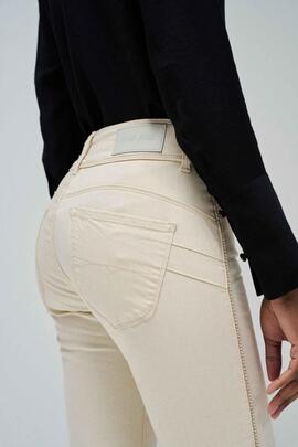 PANTALÓN VAQUERO SECRET CROPPED SKINNY FIT HIGH RISE CRUDO