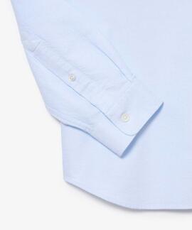 CAMISA LACOSTE REGULAR FIT OXFORD CELESTE