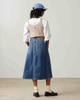 FALDA MIDI DE TIRO ALTO LEVI’S® DECON MID MORNING