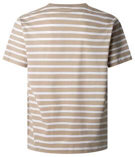 CAMISETA SRIPED EGGO REGULAR FIT 833 LIGHT BEIGE