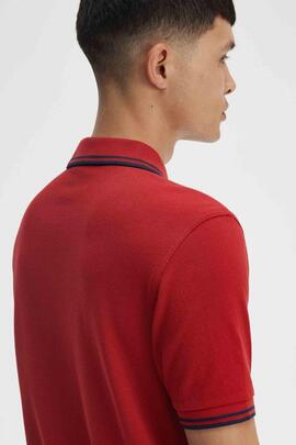 POLO TWIN TIPPED M3600 Y35 BURN RED / NAVY / NAVY