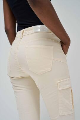 PANTALÓN CARGO FAITH PUSH IN CROPPED SKINNY FIT CRUDO