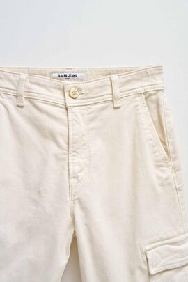 PANTALÓN CARGO FAITH PUSH IN CROPPED SKINNY FIT CRUDO