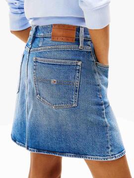 MINIFALDA MOM MID RISE SLIM FIT BI0134 DENIM MEDIU