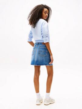 MINIFALDA MOM MID RISE SLIM FIT BI0134 DENIM MEDIU