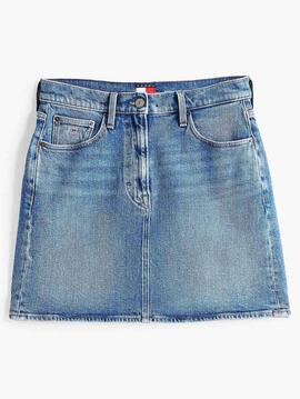 MINIFALDA MOM MID RISE SLIM FIT BI0134 DENIM MEDIU