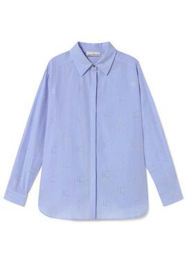CAMISA RAYAS CON LOGO EN STRASS