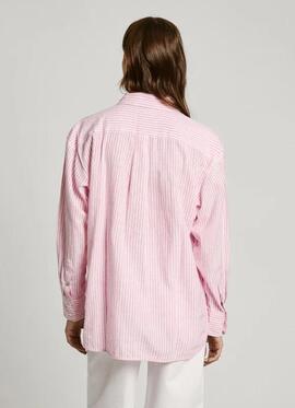 CAMISA DE RAYAS DREAM RELAXED FIT 357 FUCHSIA