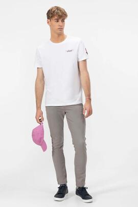 CAMISETA TRIPLE LOGO DIBUJADO BLANCO PURO