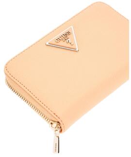 CARTERA LAUREL SAFFIANO MEDIUM ZIP AROUND APRICOT