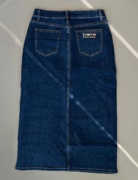 FALDA MIDI MUJER LASAL RAYO DENIM AZUL
