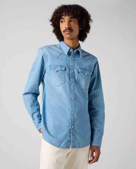 CAMISA VAQUERA LEVI'S® BARSTOW WESTERN INDIGO STONEWASH