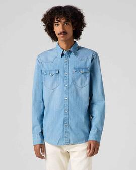 CAMISA VAQUERA LEVI'S® BARSTOW WESTERN INDIGO STONEWASH