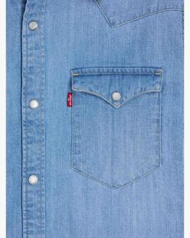 CAMISA VAQUERA LEVI'S® BARSTOW WESTERN INDIGO STONEWASH