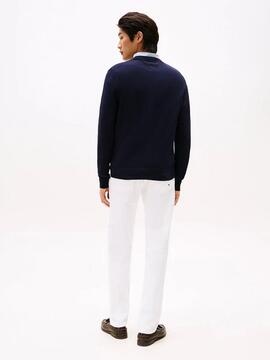 JERSEY CUELLO REDONDO CORE ESSENTIAL COTTON AZUL MARINO