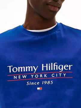 CAMISETA CENTER STACK REGULAR FIT AZUL ROYAL