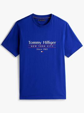 CAMISETA CENTER STACK REGULAR FIT AZUL ROYAL